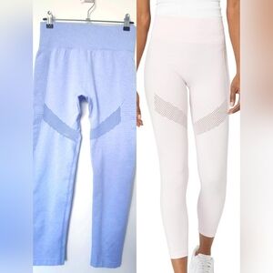 GUESS Seamless Sky Blue Melange High-Rise Leggings L/M EUC